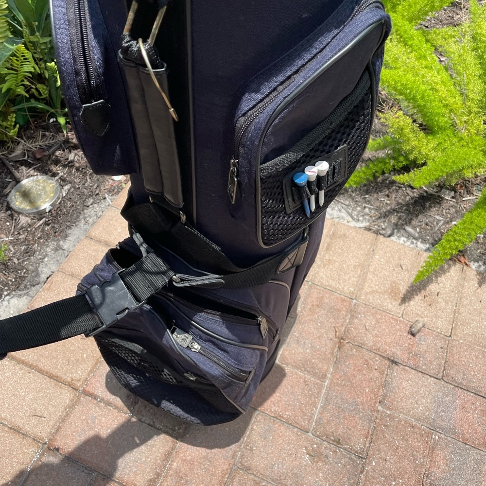 Knight Golf Cart Bag With Rain Cover and shoulder strap